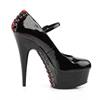Pleaser - DELIGHT687FH Pumps - Schwarz/Rot Product image